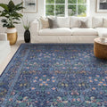 Dark Blue Living Room Rug 8x10 (Dark Blue / 8' x 10' (Rectangular))