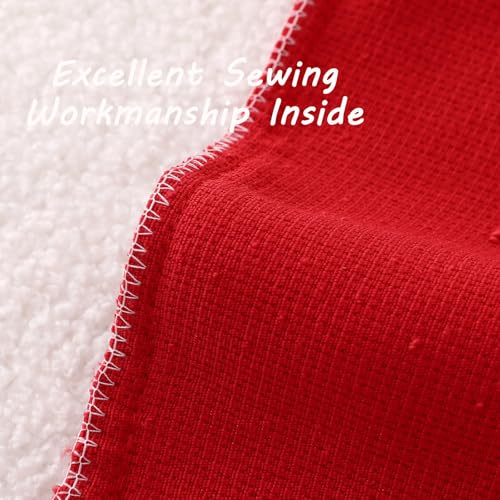 Pack of 2 Boucle Textured Throw Pillow Covers 12x20 Inch (Red / 20" x 12" (Pack of 2))