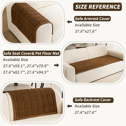 Couch Covers for Dogs (Dark Brown / 1PC/27.6"x59.1")