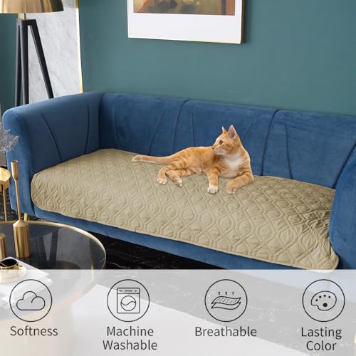 Waterproof Dog Bed Blankets Cover for Bed Couch Sofa Reversible (30x70 Inch (Pack of 1) / Beige+taupe)