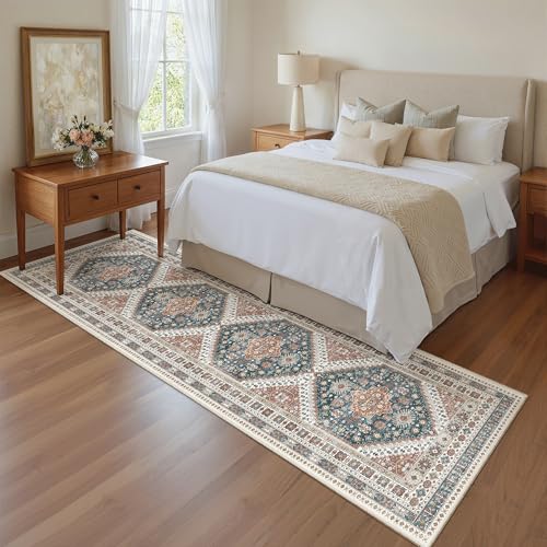 Hallway Runner Rug 2x8 Washable Kitchen Rugs Non (Navy Blue / 2' x 8' (Runner))