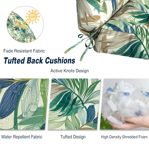 Outdoor Seat Chair Cushions (42"x21"x4" / Lush Leaf Green)