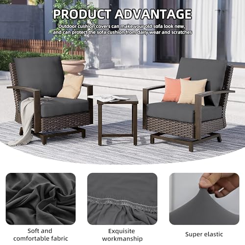14Pcs Outdoor Cushion Covers (Grey / 14PCS)