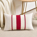 Set of 1 Boho Red Lumbar Decorative Throw Pillow Cover 12x20 Inch for Couch Bed Sofa Chair (20" x 12" (Pack of 1) / Red)