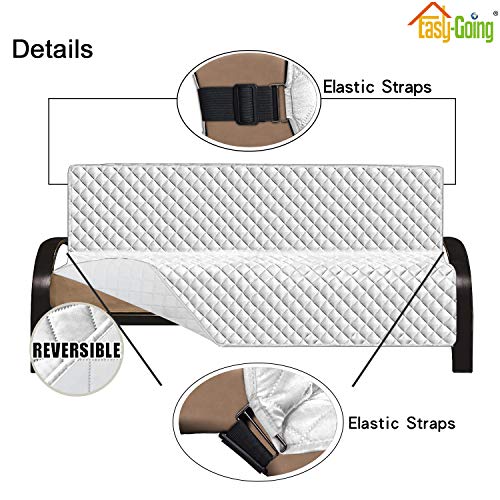Reversible Couch Cover (White/White / Large Futon)