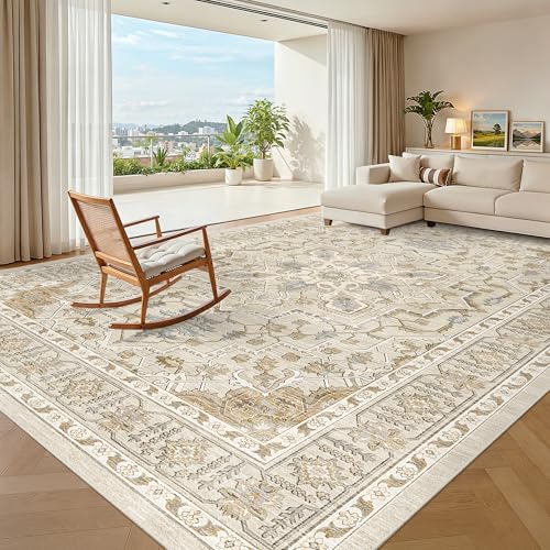 8x10 Area Rugs for Living Room (Beige/Blue / 8' x 10' (Rectangular))
