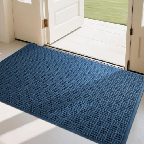 Front Door Mat Outside Entrance (Blue / 3' x 5'2" (Rectangular))