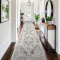 3x15 Washable Hallway Runner Rug (Distressed Grey / 3x15)