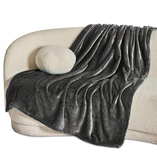 GentleSoft Fleece Blanket Twin Size Dark Grey (Charcoal / Twin (60" X 80"))