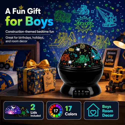 Kid Night Light Projector for Boy (Deep Black-3)