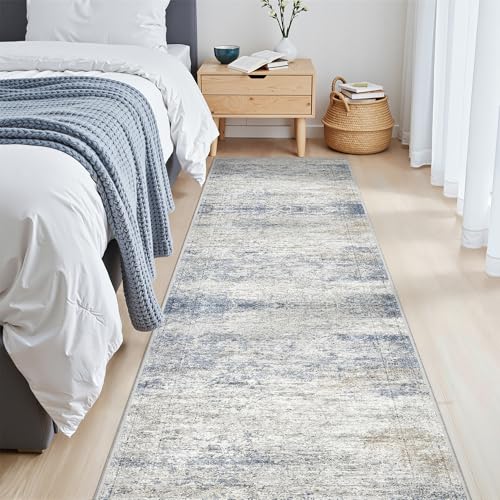 2x8 Runner Rug Non Slip (Blue/Brown/Ivory / 2' x 8' (Runner))