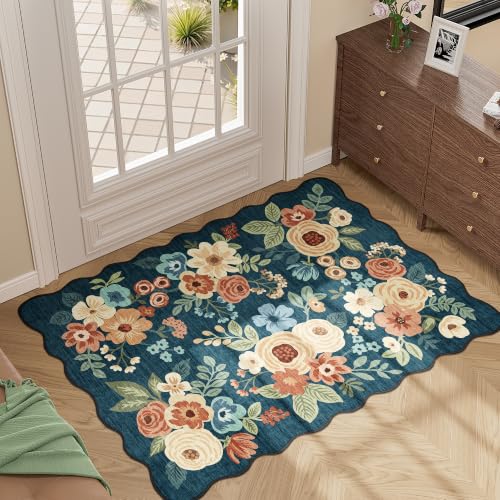 2x3 Rug for Entryway (Prussian Blue (Big) / 2' x 3' (Rectangular))