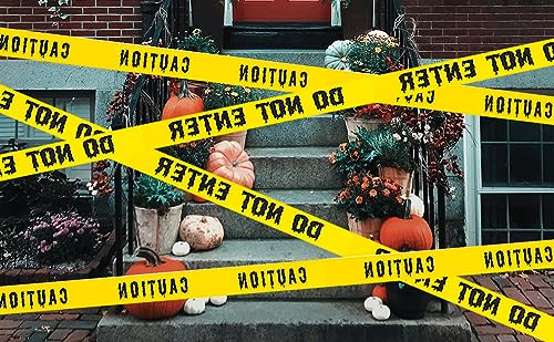 1.9inch x 82Feet Halloween Decorations Caution Tape Roll Halloween Caution Tape Halloween Tape Scary Warning Tape for Halloween Party Decorations Indoor Outdoor (Do Not Enter Tape)