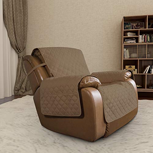 Reversible Couch Cover (Camel/Ivory / Large Recliner)