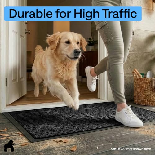 WeatherMAX Door Mat (Black Paws / 35" x 23")