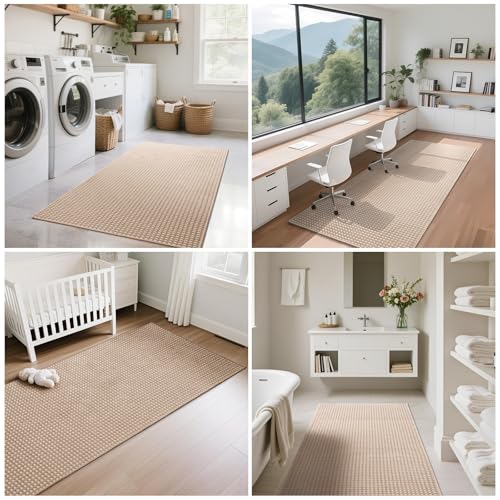 Washable Area Rugs 5x7 ft Non Slip Area Rug for Living Room Brown (A- Brown / 5' x 7')