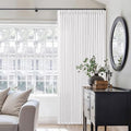 Snow White Pinch Pleat Semi Sheer Linen Curtains W70xL108 1 Panel (Snow White / 70"W x 108"L (Pack of 1))