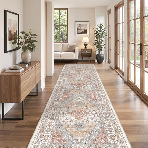 2'6 x 8' Runner Rug Non Slip (Orange / 2'6" x 8' (Runner))