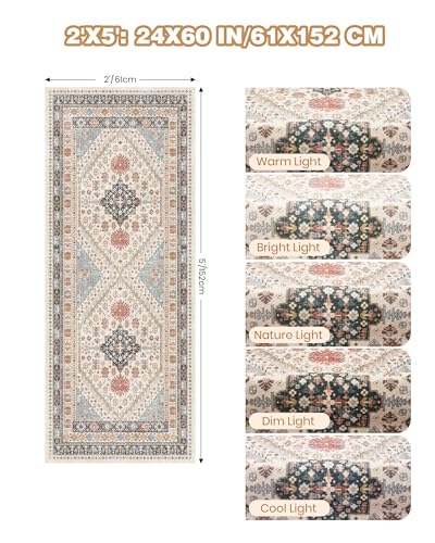 2x5 Rug Runner Non (Blue/Red/Multi / 2' x 5' (Runner))