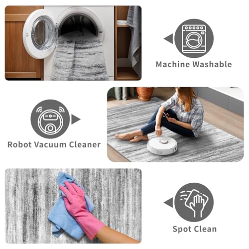 Large Runner Rugs for Hallway 4x16 (Grey / 4' x 16' (Runner))