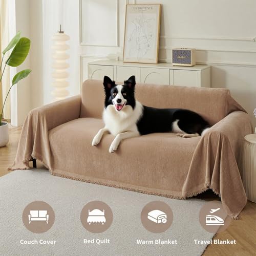 Couch Cover for Sofa (Khaki / 91*134 inch)