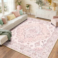 Washable Area Rug (Pink / 8' x 8' (Square))