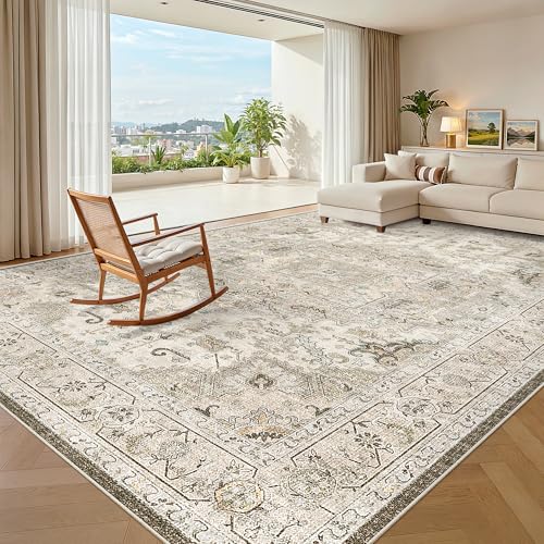 8x10 Area Rugs for Living Room (Ivory/Brown / 8' x 10' (Rectangular))