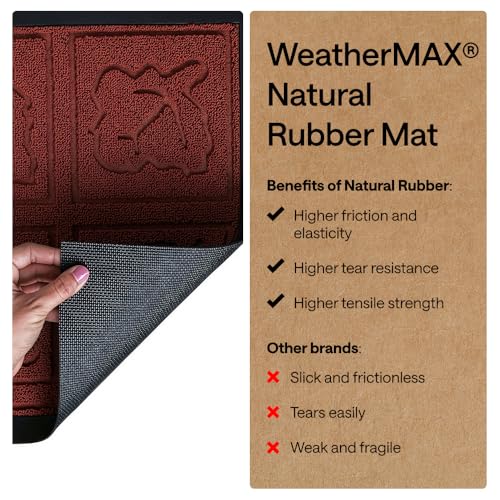 WeatherMAX Door Mat (Burgundy Leaves / 35" x 23")
