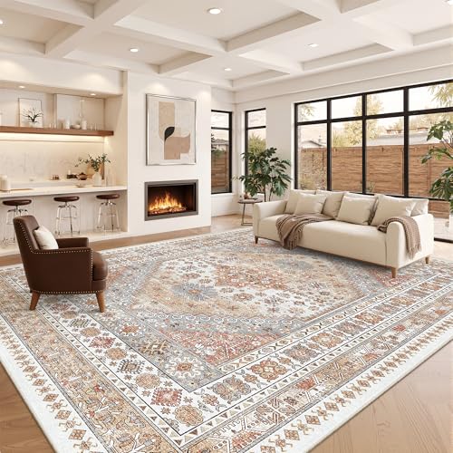 12x15 Area Rugs for Living Room (Orange / 12' x 15' (Rectangular))