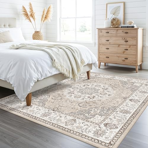 6ft Square Living Room Area Rug (6' x 6' (Square) / Beige)