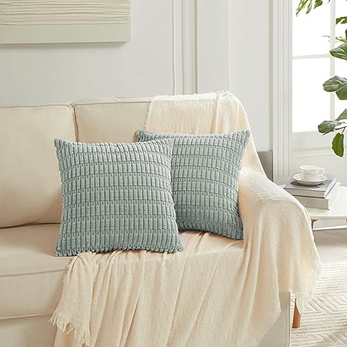 4 Packs Decorative Throw Pillow Covers for Living Room Couch Bed (26" x 26" (Pack of 4) / Grey Blue)