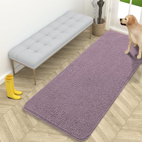 Dog Door Mat for Muddy Paws 59x24 (Deep Plum / 59" X 24")