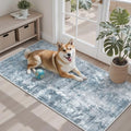 2x4 Abstract Washable Rugs for Entry (Blue/Grey / 2' x 4' (Rectangular))