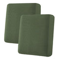 Super Stretch Individual Seat Cushion Covers Sofa Covers Couch Cushion Covers Slipcover Sets Thick Jacquard Textured Twill Fabric (Bronze Green / 2 Cushion Loveseat)