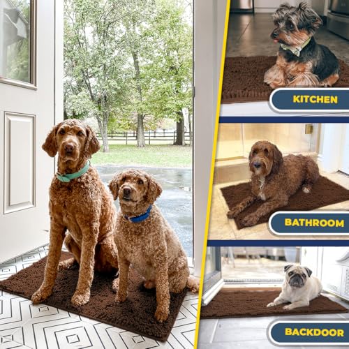 Super Water Absorbent Door Mat Indoor (Chocolate Brown / 48" x 60")