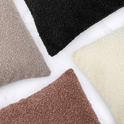 14x36 inch Boucle Lumbar Pillow Cover (Coral / 36" x 14" (Pack of 1))