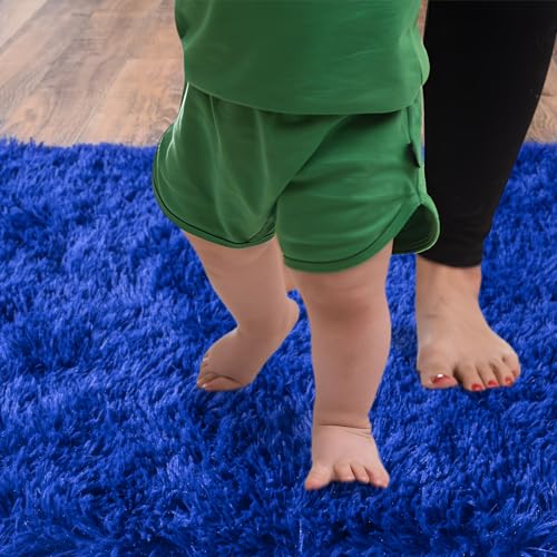 Soft Runner Rugs for Bedroom Hallways (2' x 6' (2 pcs) / Royal Blue)