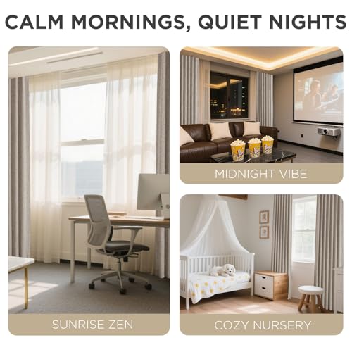 Blackout Curtains for Bedroom (Linen / 42"W x 84"L (Pack of 2))