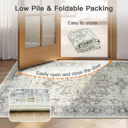 3x5 Taupe Grey Rugs for Bedroom Living Room (Sunflower Grey/Taupe / 3' x 5' (Rectangular))