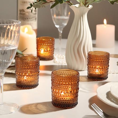 48 Pack Votive Candle Holders (Amber)