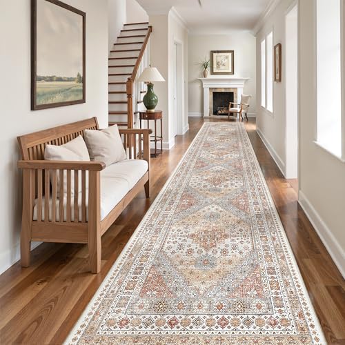 2'6 x 12' Runner Rug Non Slip (Orange / 2'6" x 12' (Runner))