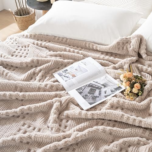 Waffle Brown Throw Blanket (Waffle Brown / Throw(50x60))