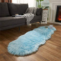 Ultra Soft Fluffy Shaggy Area Rug Faux Fur Rug Chair Cover Seat Pad Fuzzy Area Rug for Bedroom Floor Sofa Living Room (Sky Blue / 2' x 6' (Sheepskin))