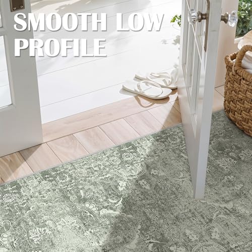 2x6 Washable Runner Rug (Muted Sage Green / 2' x 6' (Runner))