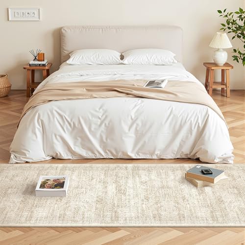 2x6 Runner Rug Non Slip (Beige/Ivory / 2' x 6' (Runner))