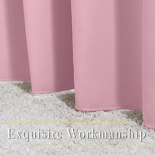 Bedroom Room Darkening Curtains (Crystal Pink / 52"W x 95"L (Pack of 2))