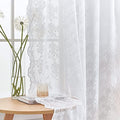 Vintage Lace Curtains 72 Inches Long (Bright White / 52"W x 72"L (Pack of 2))
