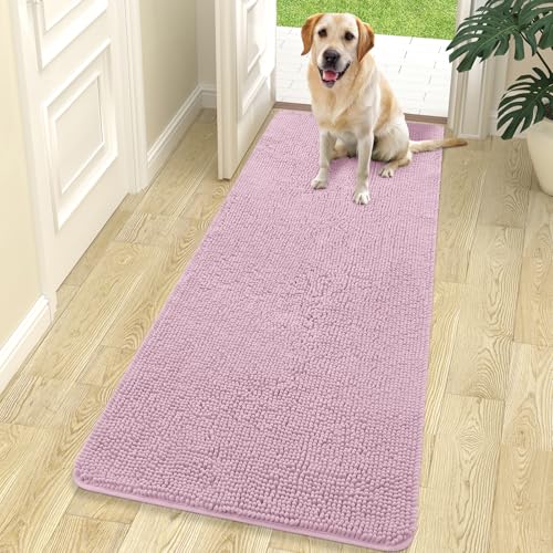 Dog Door Mat for Muddy Paws 70x24 (Dusty Rose / 70" X 24")