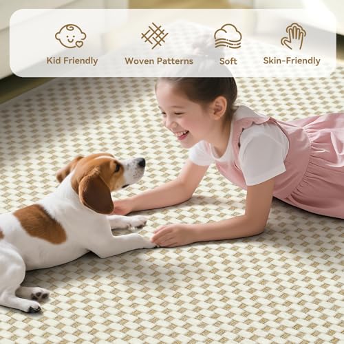 3x5 ft Area Rug Entryway Runner Kitchen Rugs Non Slip Washable Beige (Beige / 3' x 5')