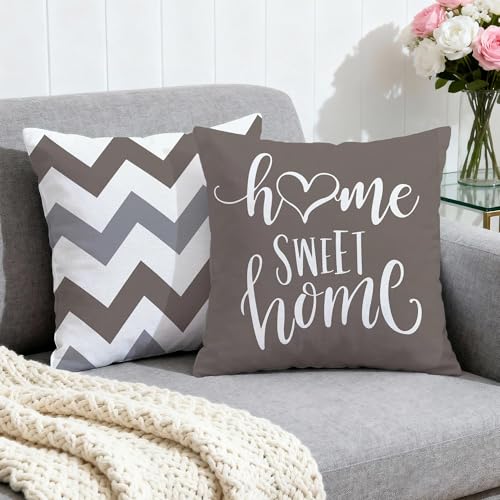 Throw Pillow Covers 18x18 (Grey / 18" x 18" (Pack of 4))
